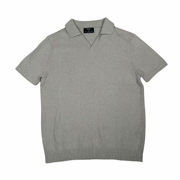 Textured short sleeve polo shirt